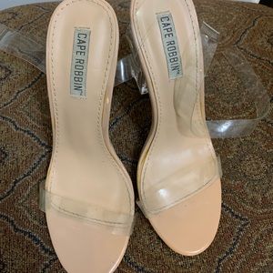 Clear Block Heels